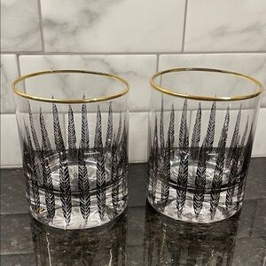 Catherine Martin Anthropologie Midnight Creatures Old Fashioned Glasses Set 2